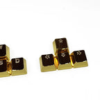 Metal Keycap Set Zinc-Alloy Mechanical Keyboard Keycaps Backlit Keycaps 8 Keys for WASD Directions Keys Keyboard Repair