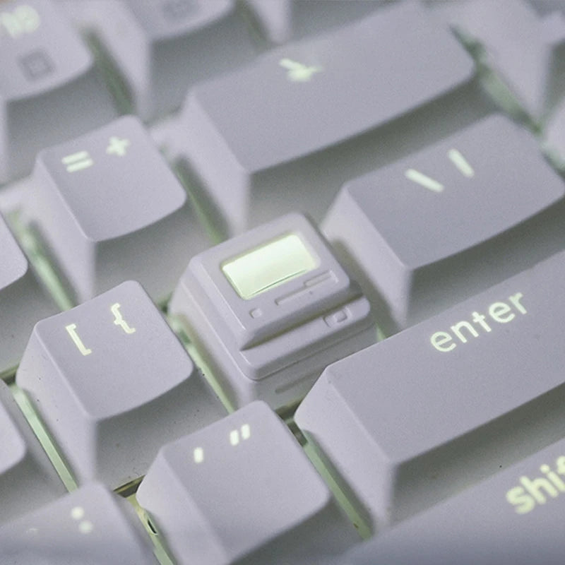 1 Set K-04 Keyboard Keycaps 3In1 For Mechanical Classic Retro Cute Transparent Key Cap Suit Cute Button Personalized Keycaps