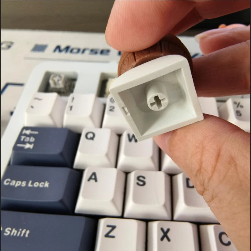 AttackFox Custom Capybara Cute Keycap Cartoon Animal Doll Anime Keycaps for Mechanical Keyboard Caps Kawaii Key Caps Gamer Gifts