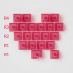 Red Transparent Keycap 10 key Cherry Profile PC keycap Space Bar 6.25U ESC Enter shift key Custom Keycap For Mechanical Keyboard