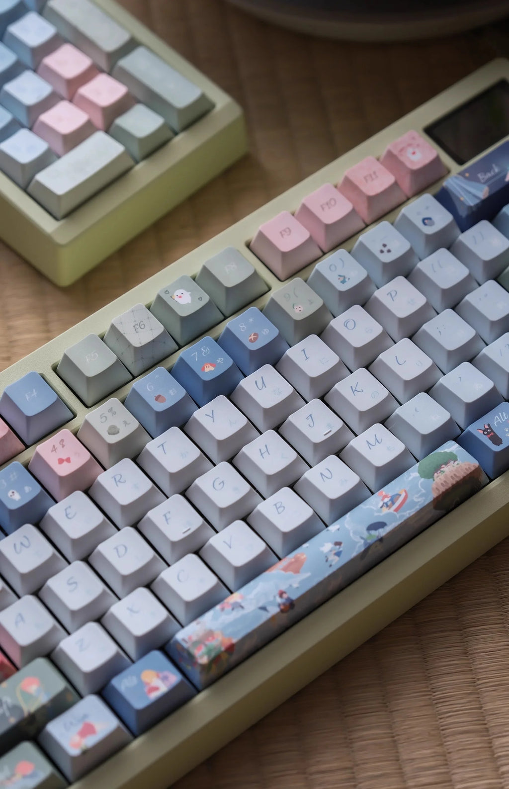 Keycap 143 Key Ergonomics PBT Thermal Sublimation Computer Accessories Blue Keycap For Mechanical Keyboard Customized Gifts