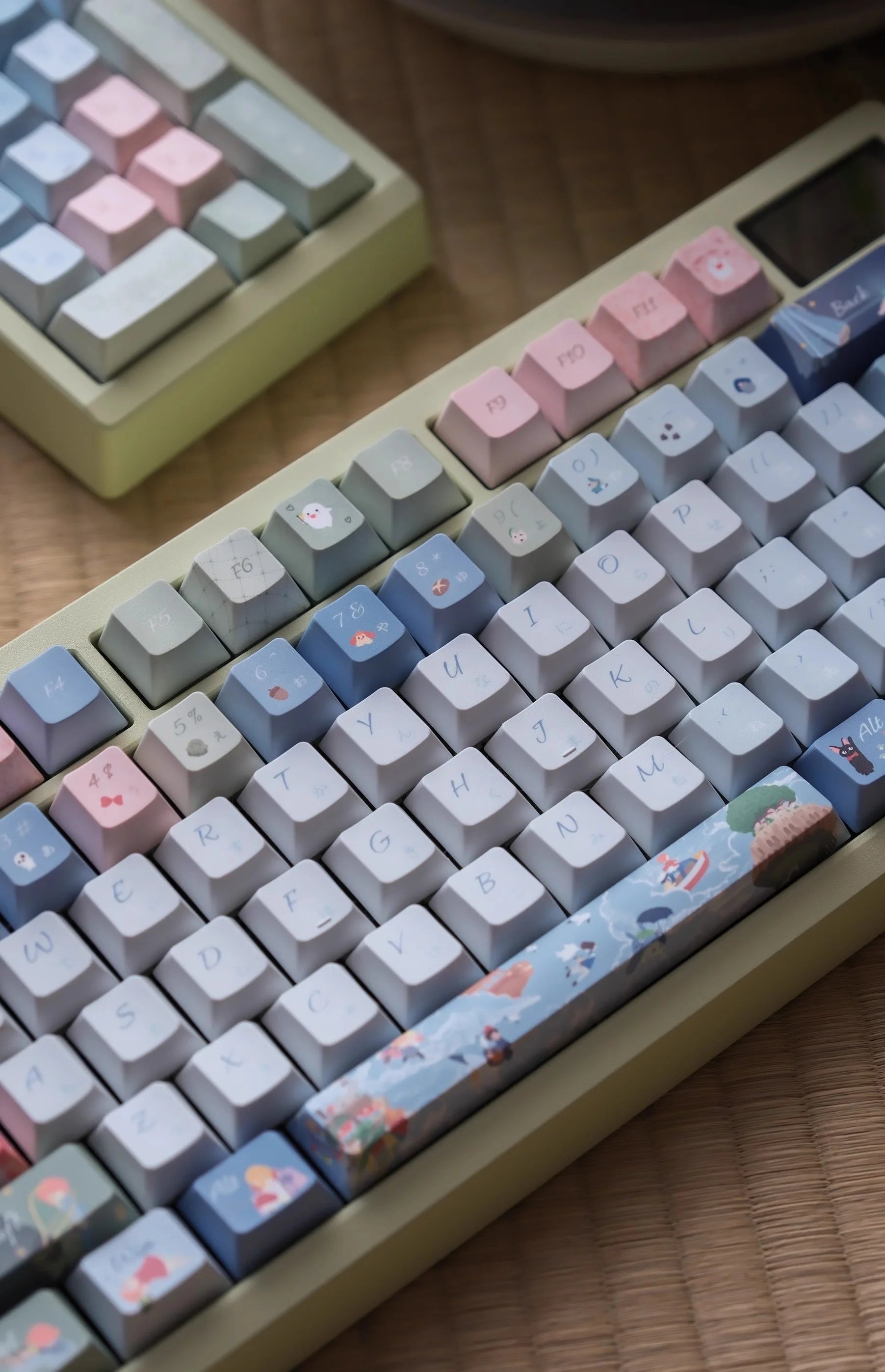 Keycap 143 Key Ergonomics PBT Thermal Sublimation Computer Accessories Blue Keycap For Mechanical Keyboard Customized Gifts