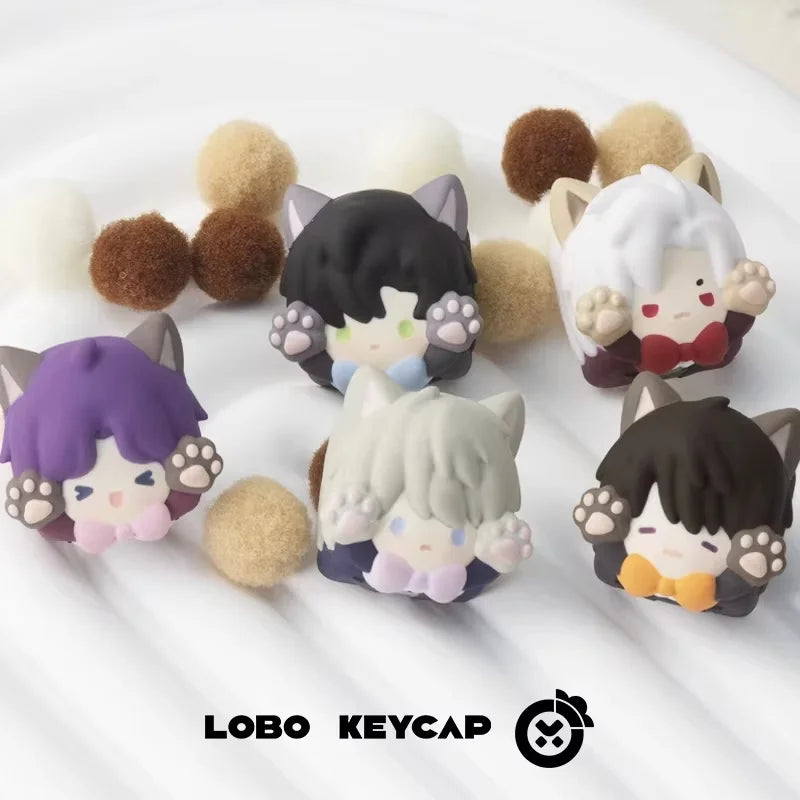 Ceke Love And Deepspace Keycaps Mechanical Keyboard Keycaps Cosplay Cat Ear Keycap Cartoon Kforce Back Customized Pc Accessories