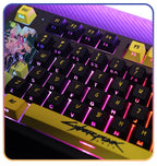 Anime Keycaps Cyberpunk Theme 124 Keys Cherry Profile Mechanical Keyboard Pbt Custom Keycaps Tablet Laptop Gaming Keyboard gift