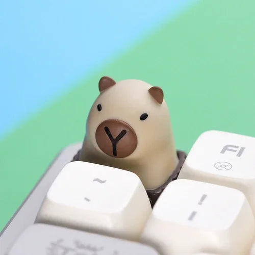 MiFuny Capybara Keycap Animal Artisan Keyboard Cap Resin Custom KeyCaps for Mechanical Keyboard Accessories Cute Point Keycap