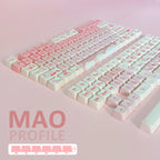 Sea Salt Cat Key Cap Party Pink Keycap MAO Profile Replacement Keycaps for Mechanical Keyboard 61 64 68 78 84 87 96 98 104 108