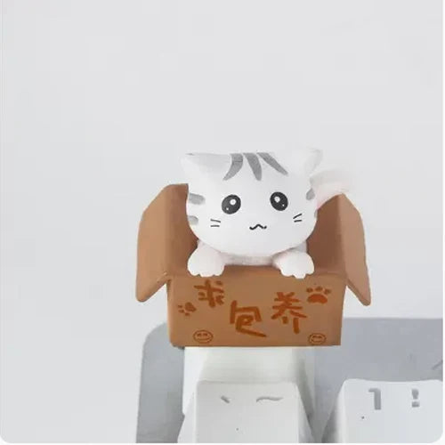 Customization Cute Cat Keycap Mechanical Keyboard Keycaps Artisan Anime Kawaii Keycap PBT Axis Cherry MX Cute Cat Diy Key Cap
