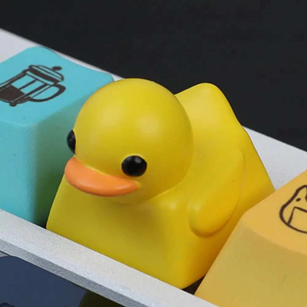 Cute Duck Keyboard Keycap Mechanical Keyboard Resin Duck Single Keycap Decor General Keyboard Replacement Parts Game Accessories