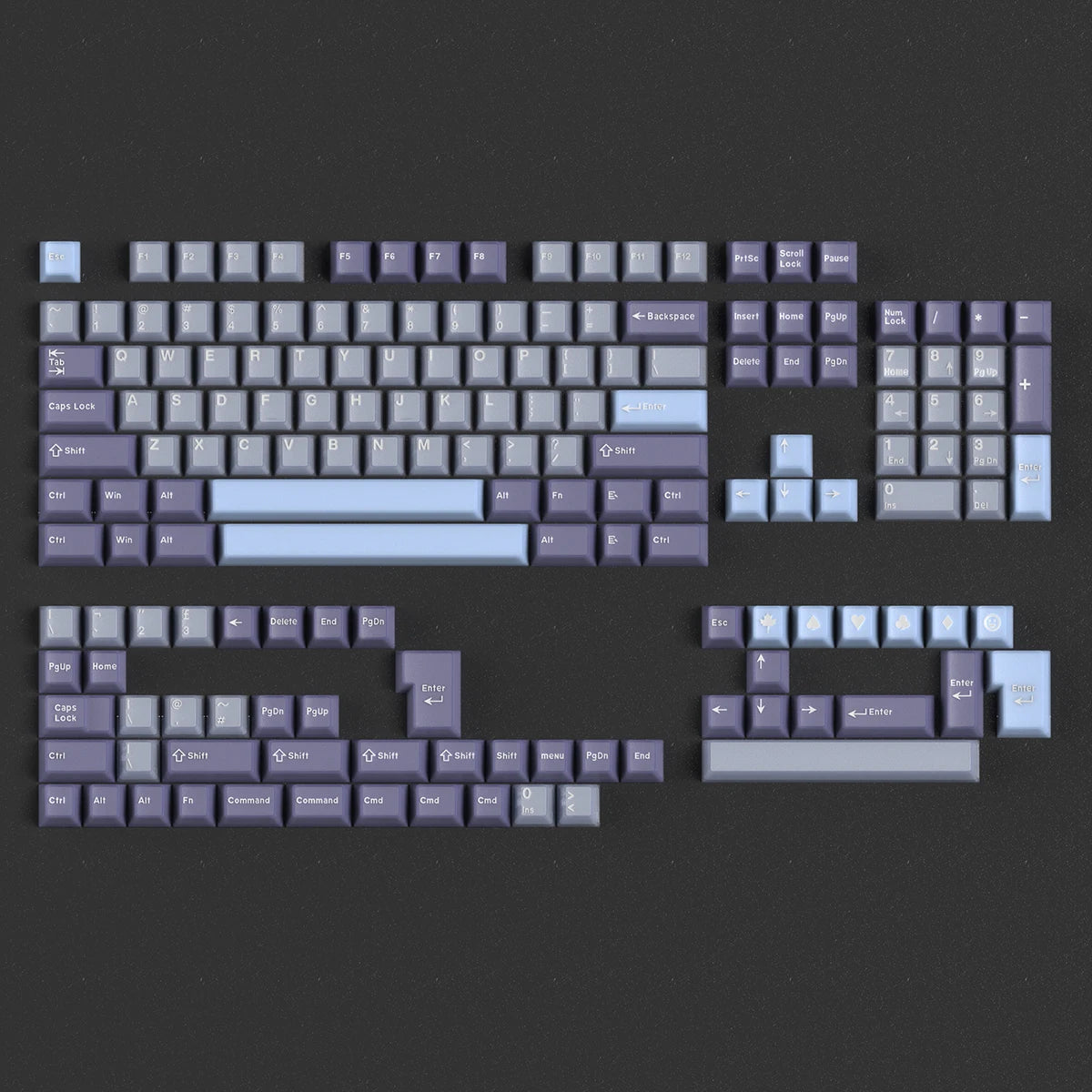164 Keys Latte Coffee Keycaps Retro Brown Translucent keycaps Cherry Profile Double Shot PBT PC keycap For Mechanical Keyboard