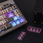 Red Transparent Keycap 10 key Cherry Profile PC keycap Space Bar 6.25U ESC Enter shift key Custom Keycap For Mechanical Keyboard