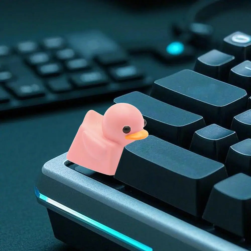 Cute Duck Keyboard Keycap Mechanical Keyboard Resin Duck Single Keycap Decor General Keyboard Replacement Parts Game Accessories