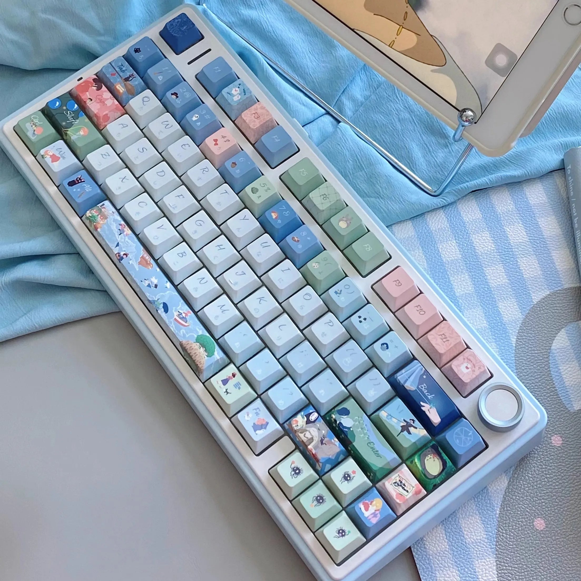 Keycap 143 Key Ergonomics PBT Thermal Sublimation Computer Accessories Blue Keycap For Mechanical Keyboard Customized Gifts